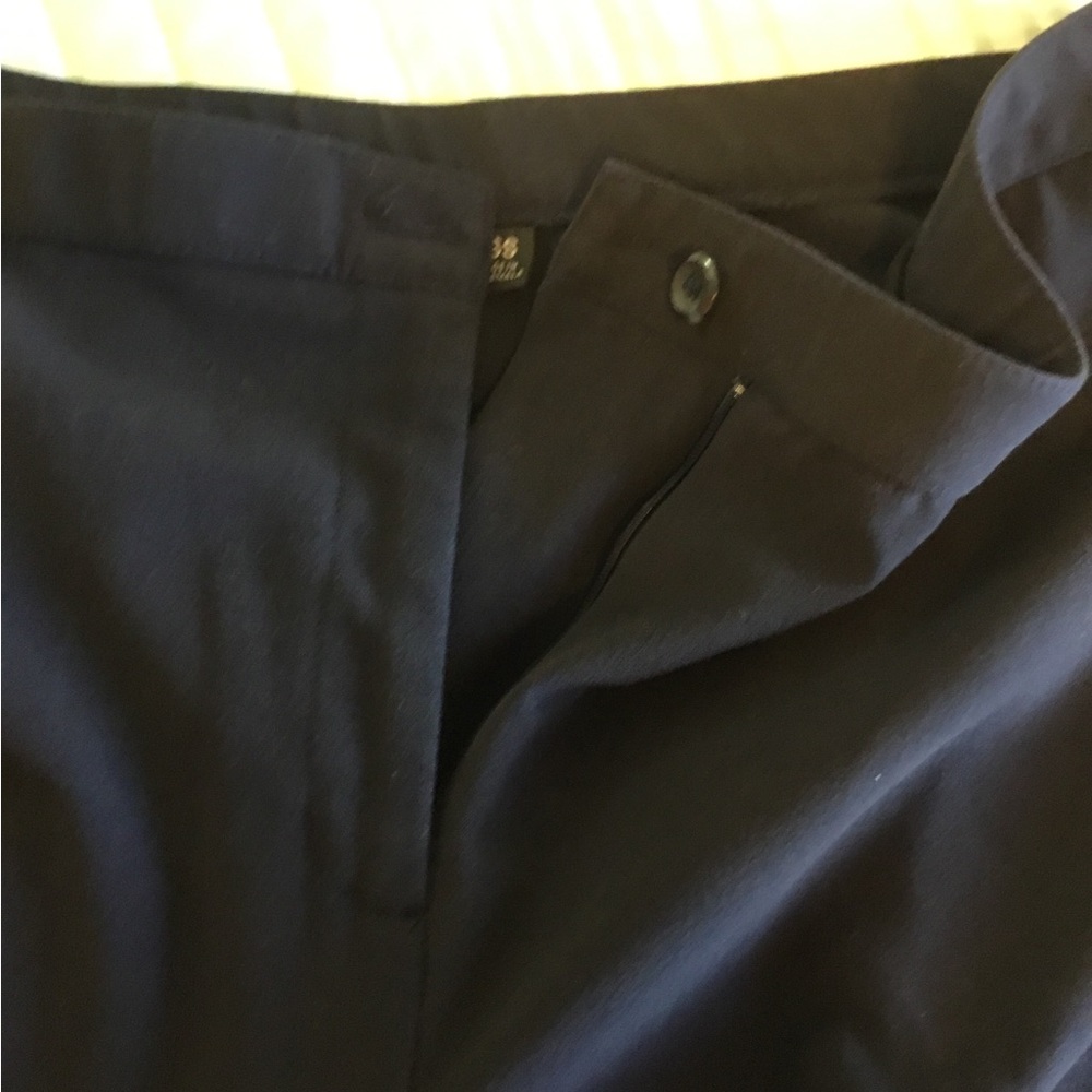 Briggs New York Navy Trousers 16 short straight leg Fly front